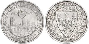 3 Reichsmark República de Weimar (1918-1933) Plata 