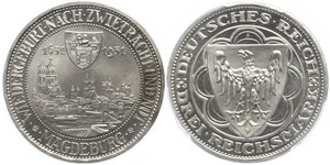 3 Reichsmark República de Weimar (1918-1933) Plata 