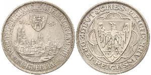 3 Reichsmark República de Weimar (1918-1933) Plata 