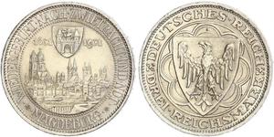 3 Reichsmark República de Weimar (1918-1933) Plata 