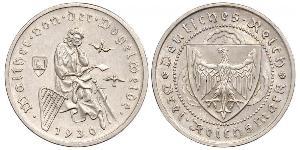 3 Reichsmark República de Weimar (1918-1933) Plata 