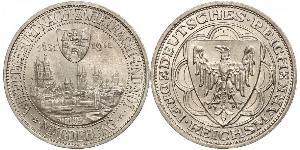 3 Reichsmark República de Weimar (1918-1933) Plata 