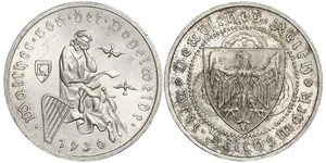 3 Reichsmark República de Weimar (1918-1933) Plata 