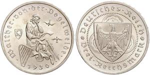 3 Reichsmark República de Weimar (1918-1933) Plata 