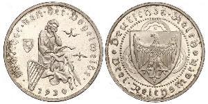 3 Reichsmark República de Weimar (1918-1933) Plata 