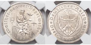 3 Reichsmark República de Weimar (1918-1933) Plata 
