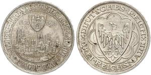 3 Reichsmark República de Weimar (1918-1933) Plata 