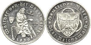 3 Reichsmark República de Weimar (1918-1933) Plata 