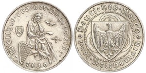 3 Reichsmark República de Weimar (1918-1933) Plata 