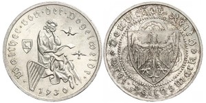 3 Reichsmark República de Weimar (1918-1933) Plata 