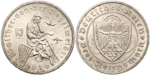 3 Reichsmark República de Weimar (1918-1933) Plata 