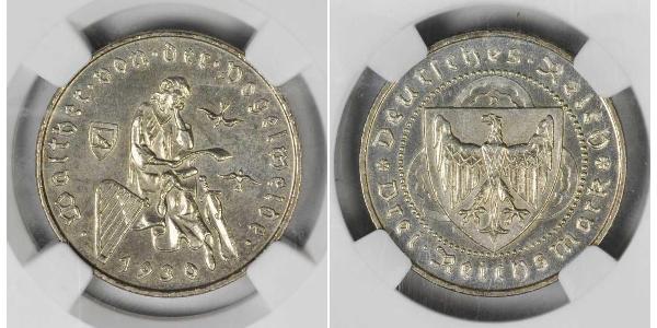 3 Reichsmark República de Weimar (1918-1933) Plata 