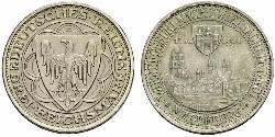3 Reichsmark Weimarer Republik (1918-1933) Silber 