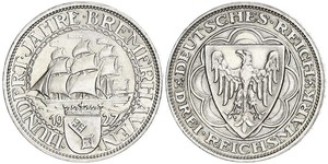 3 Reichsmark Weimarer Republik (1918-1933) Silber 