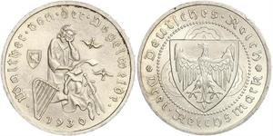 3 Reichsmark Weimarer Republik (1918-1933) Silber 