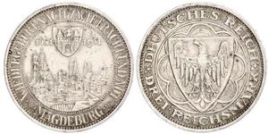 3 Reichsmark Weimarer Republik (1918-1933) Silber 