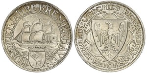 3 Reichsmark Weimarer Republik (1918-1933) Silber 