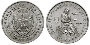 3 Reichsmark Weimarer Republik (1918-1933) Silber 