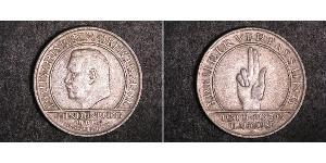 3 Reichsmark Weimarer Republik (1918-1933) Silber Paul von Hindenburg