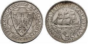 3 Reichsmark Weimarer Republik (1918-1933) Silber 