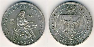 3 Reichsmark Weimarer Republik (1918-1933) Silber 