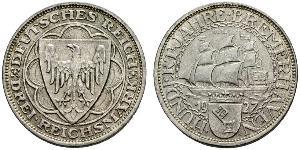 3 Reichsmark Weimarer Republik (1918-1933) Silber 