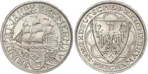 3 Reichsmark Weimarer Republik (1918-1933) Silber 