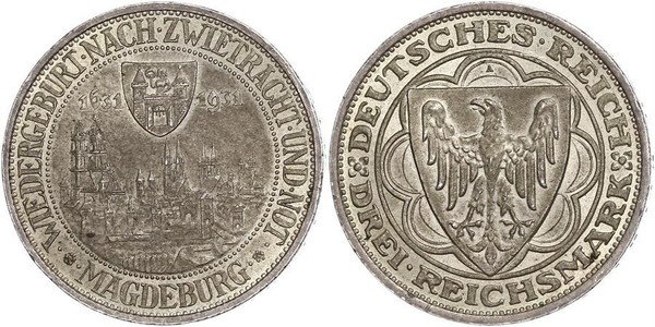 3 Reichsmark Weimarer Republik (1918-1933) Silber 