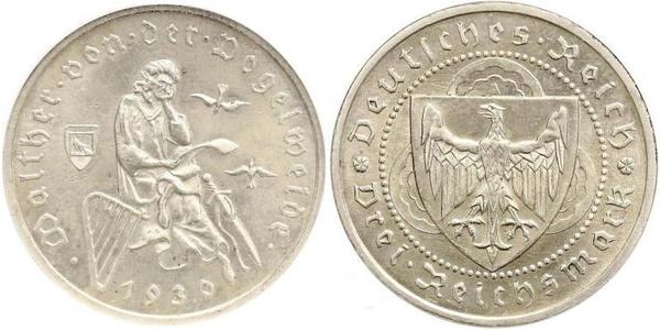 3 Reichsmark Weimarer Republik (1918-1933) Silber 