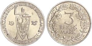 3 Reichsmark Weimar Republic (1918-1933) Silver 