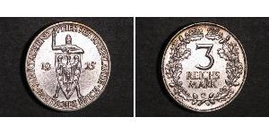 3 Reichsmark Weimar Republic (1918-1933) Silver 