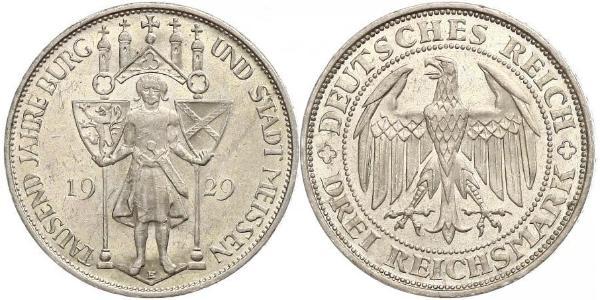 3 Reichsmark Weimar Republic (1918-1933) Silver 