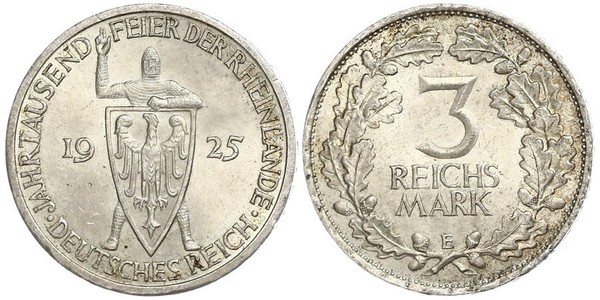 3 Reichsmark Weimar Republic (1918-1933) Silver 