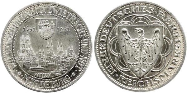 3 Reichsmark Weimar Republic (1918-1933) Silver 