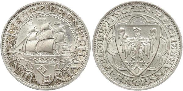 3 Reichsmark Weimar Republic (1918-1933) Silver 