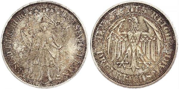 3 Reichsmark Weimar Republic (1918-1933) Silver 