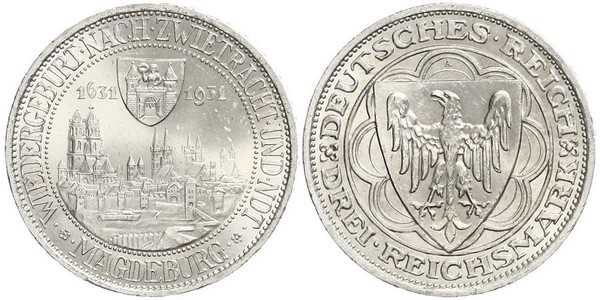 3 Reichsmark Weimar Republic (1918-1933) Silver 