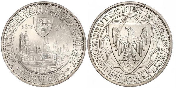 3 Reichsmark Weimar Republic (1918-1933) Silver 