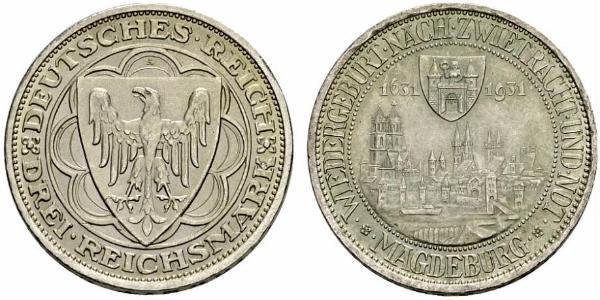 3 Reichsmark Weimar Republic (1918-1933) Silver 