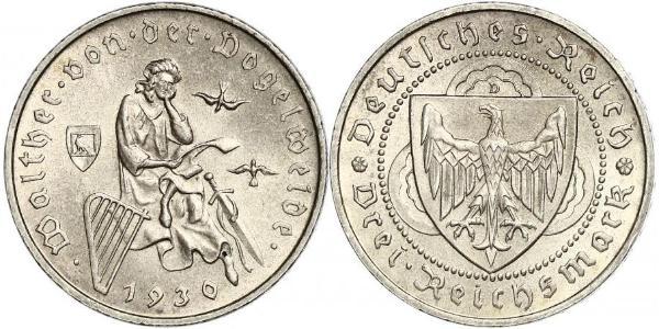 3 Reichsmark Weimar Republic (1918-1933) Silver 