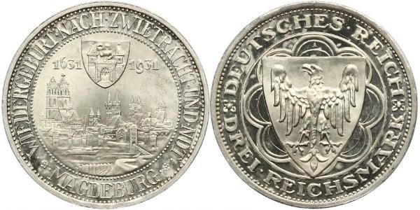 3 Reichsmark Weimar Republic (1918-1933) Silver 