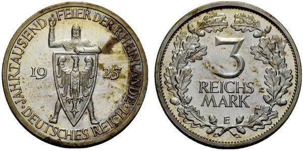 3 Reichsmark Weimar Republic (1918-1933) Silver 