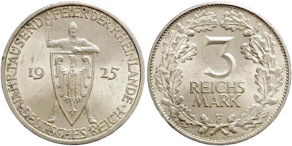 3 Reichsmark Weimar Republic (1918-1933) Silver 