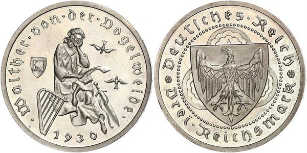 3 Reichsmark Weimar Republic (1918-1933) Silver 