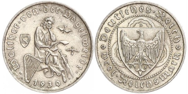 3 Reichsmark Weimar Republic (1918-1933) Silver 