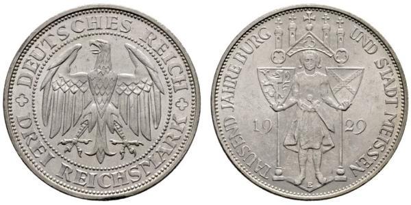 3 Reichsmark Weimar Republic (1918-1933) Silver 