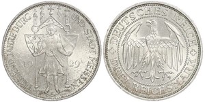 3 Reichsmark Веймарская республика (1918-1933) Серебро 