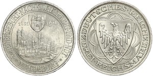 3 Reichsmark Веймарська республіка (1918-1933) Срібло 