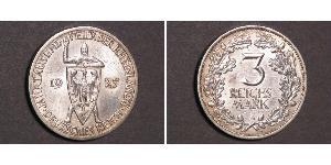 3 Reichsmark Веймарська республіка (1918-1933) Срібло 