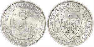 3 Reichsmark Веймарська республіка (1918-1933) Срібло 